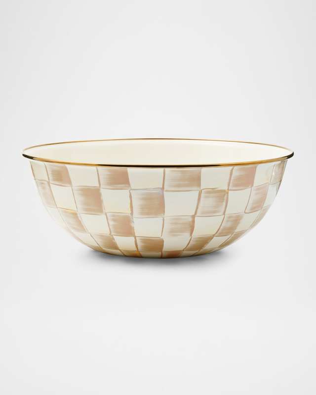 Mocha Check Extra Large Everyday Bowl